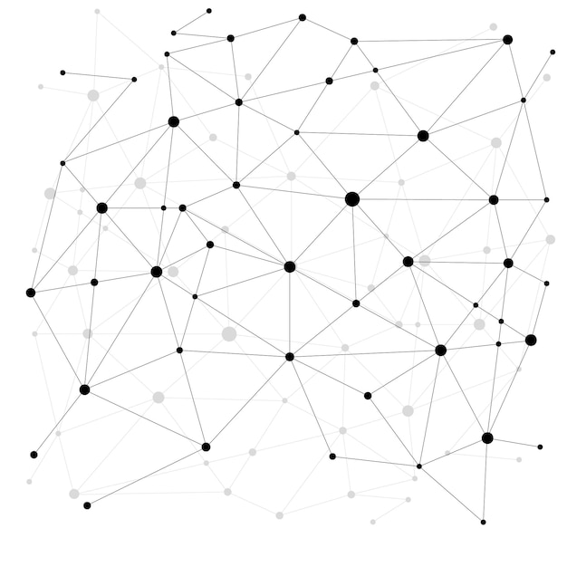 Connected dots connection abstract design