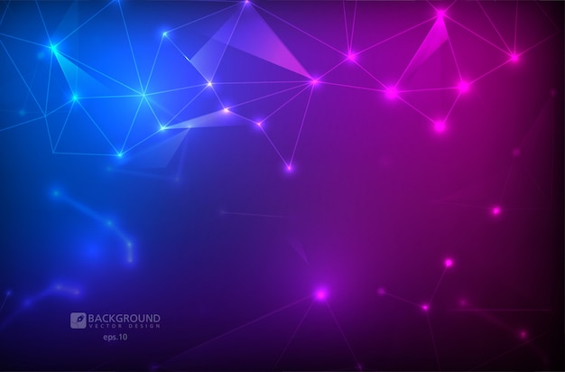 Connected polygons plexus vector geometric  