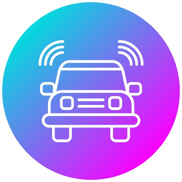 Connected Vehicle Vector Illustration Style