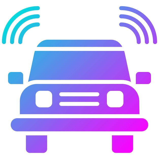 Connected Vehicle Vector Illustration Style