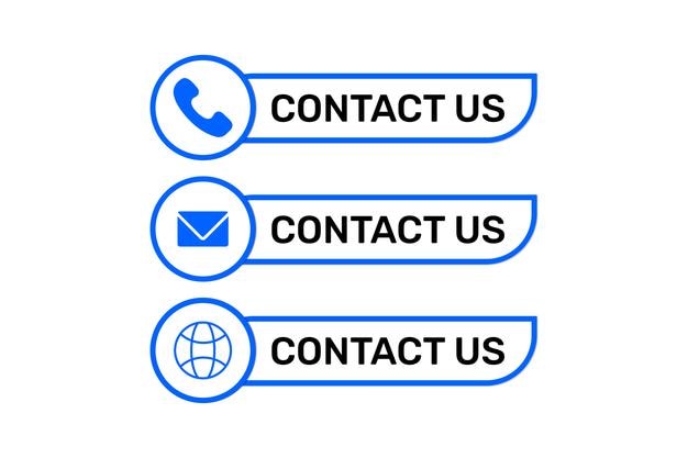 contact us buttons vector element.