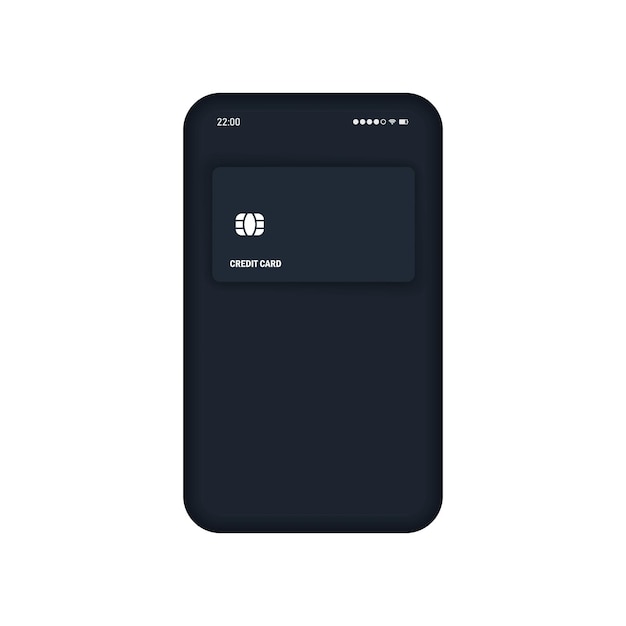 Contactless payment realistic icon