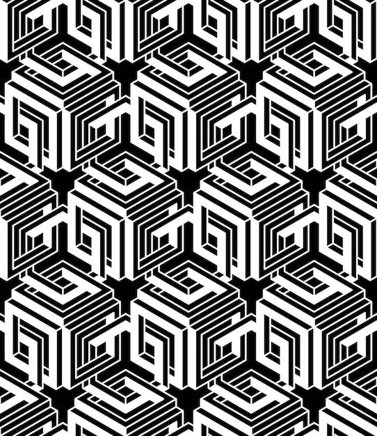 contemporary abstract vector endless background, three-dimensional repeated pattern. decorative graphic entwine ornament.