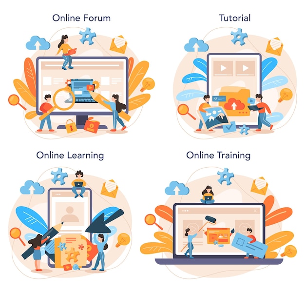 Content management online service or platform set