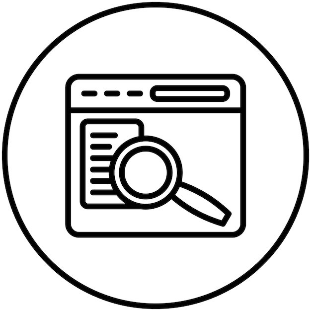 Content Search vector icon illustration of Web Marketing iconset