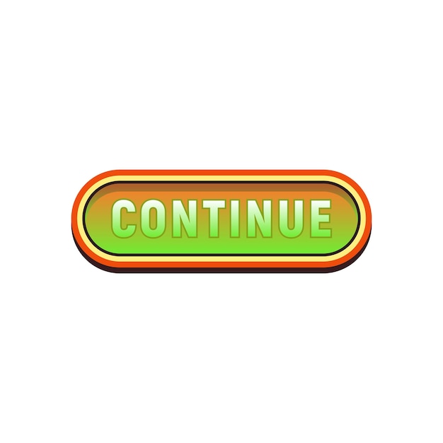 continue button game design templates elegant and simple concept