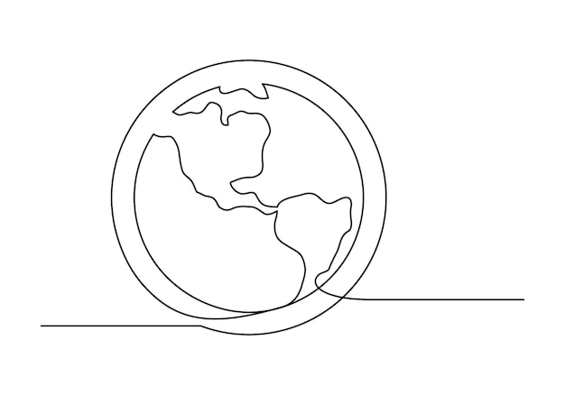 Continuous drawing of one line of an earth