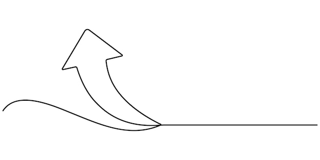 continuous line drawing of horizontal double arrow symbol abstract line art illustration arrow