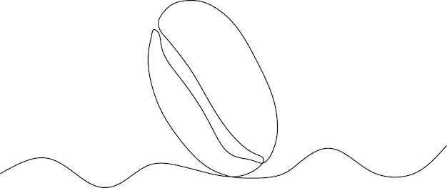 continuous line of coffee bean fruit