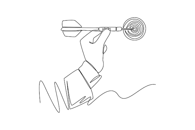 continuous one line drawing business concepts of analytics planning marketing research work communication goal settings single line draw design vector graphic illustration