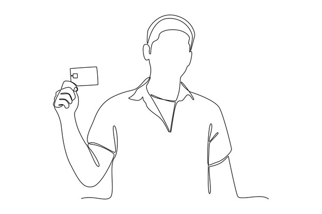 continuous one line drawing face recognition voice authentication and retina scanning