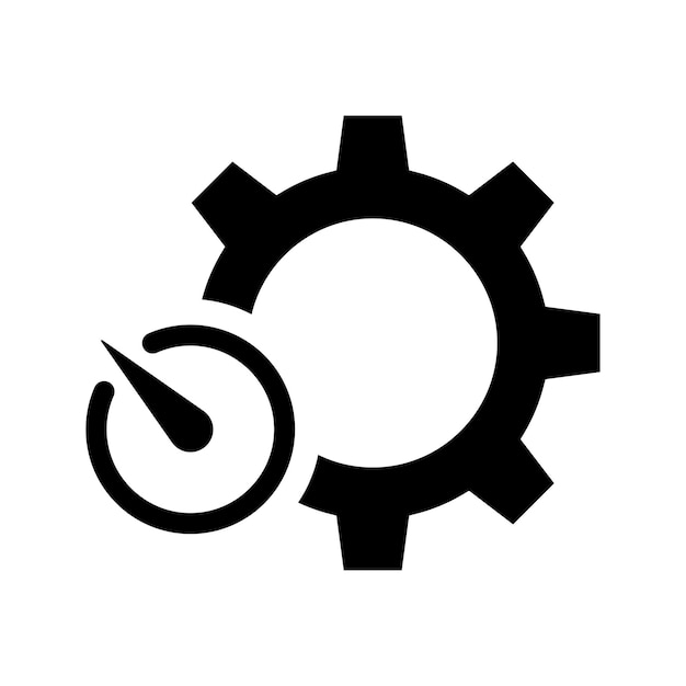 control efficiency performance icon black vector graphics