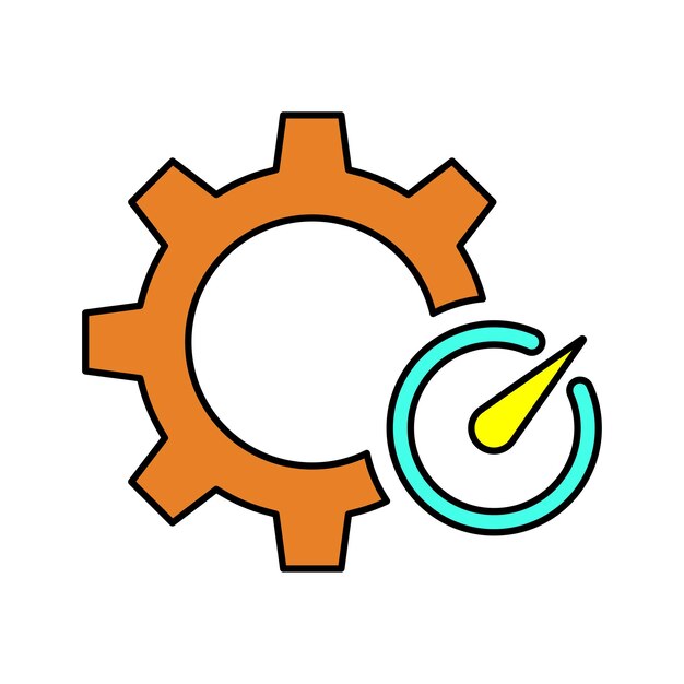 control efficiency performance icon simple color vector