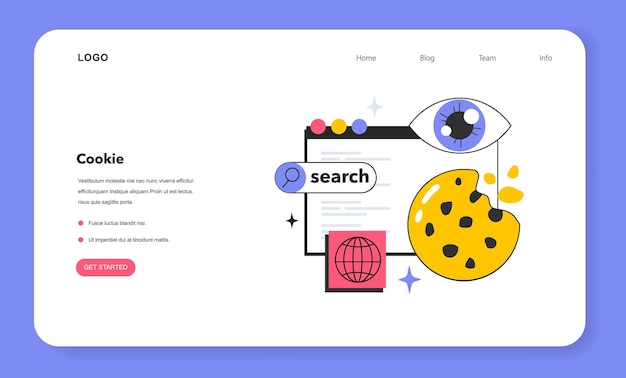 Cookie technology web banner or landing page Web browser session