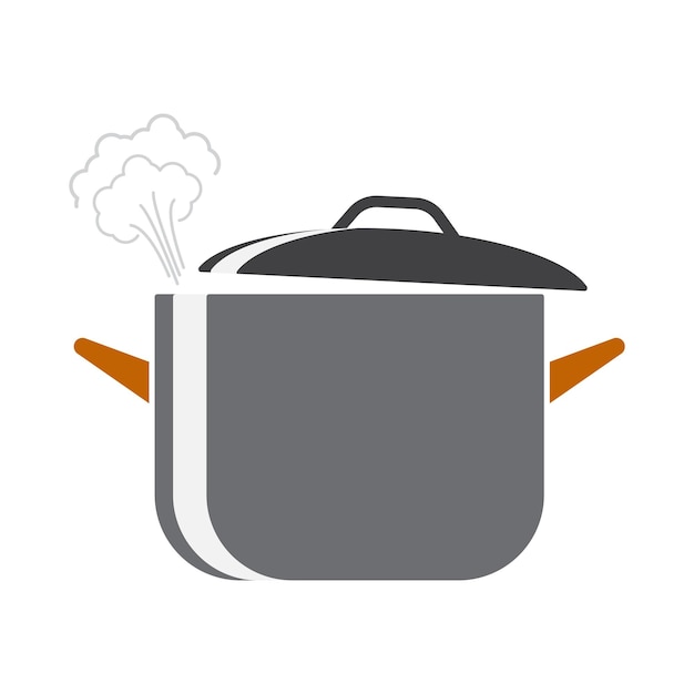 Cooking kitchen pot vector illustration Cooking pan icon