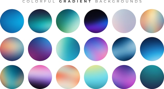 cool tones transition set for digital displays