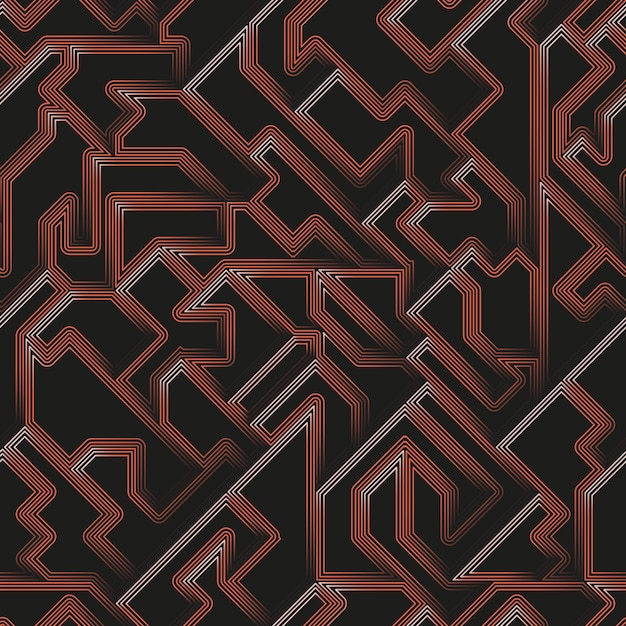 Copper color geometric seamless pattern