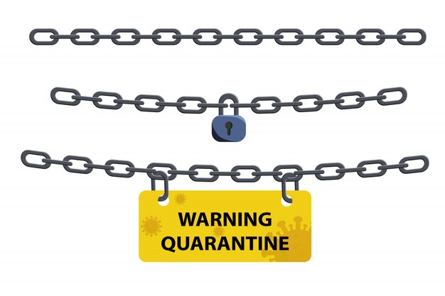 Corona virus Lock down symbol. Corona virus pandemic puts countries on lock down. Lock down concept for virus outbreak.