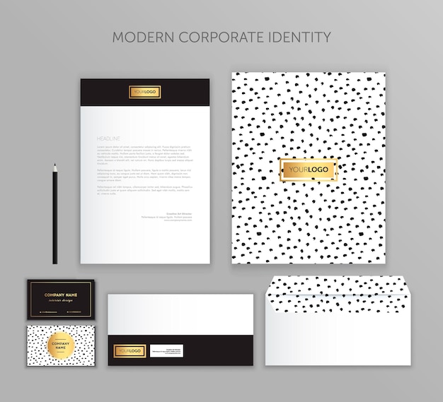 Corporate identity business set Modern stationery template design Documentation for business