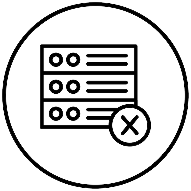 Corrupted Database Vector Illustration