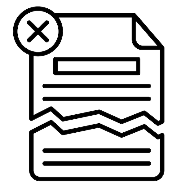 Corrupted File Vector Illustration Style