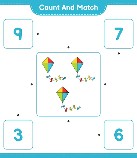 count the number of Kite and match with the right numbers