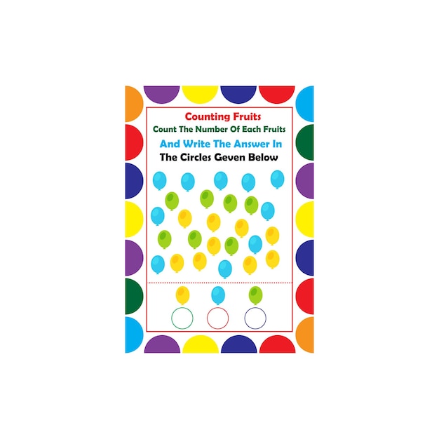 counting elements count the number of each elements and write the answer in the circles given below