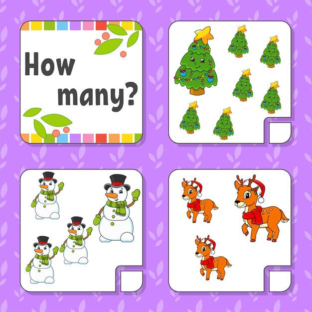 Counting game for children illustration