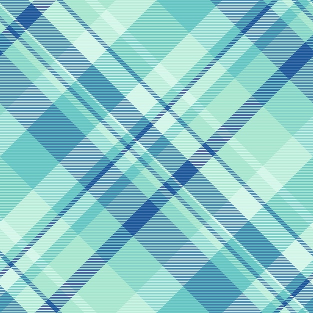Countryside background plaid textile newborn seamless check pattern India texture vector tartan fabric in light and teal colors