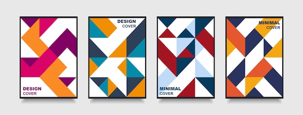 cover minimal design background and poster colorful simple shape