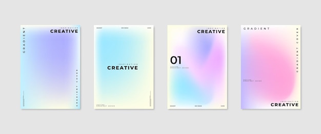 Cover vector illustration in minimalist and modern fluid color