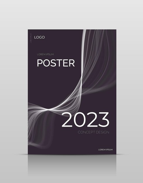 cover wave design flyer motion style flow curve line element neon gradient wavy illiustration