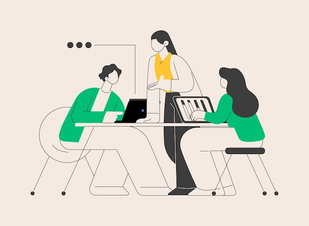 Coworking abstract concept vector illustration