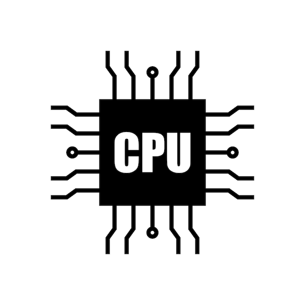 CPU icon vector