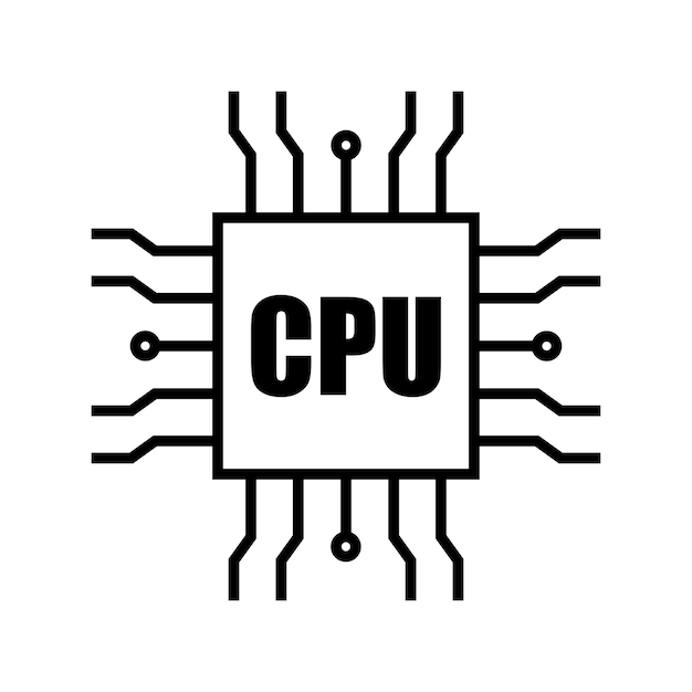 CPU icon vector