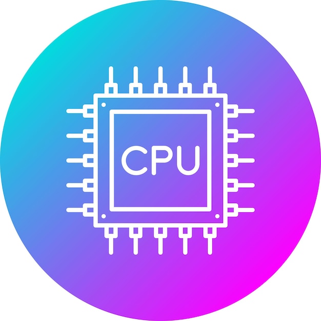cpu vector icon can be used for computer and hardware iconset