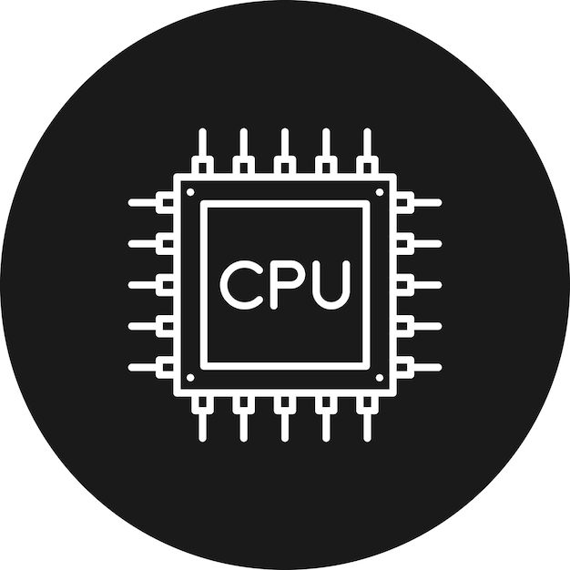 cpu vector icon can be used for computer and hardware iconset