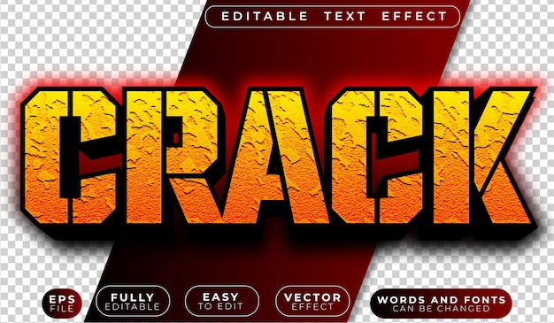 Crack Broken Fully Editable Vector Text File