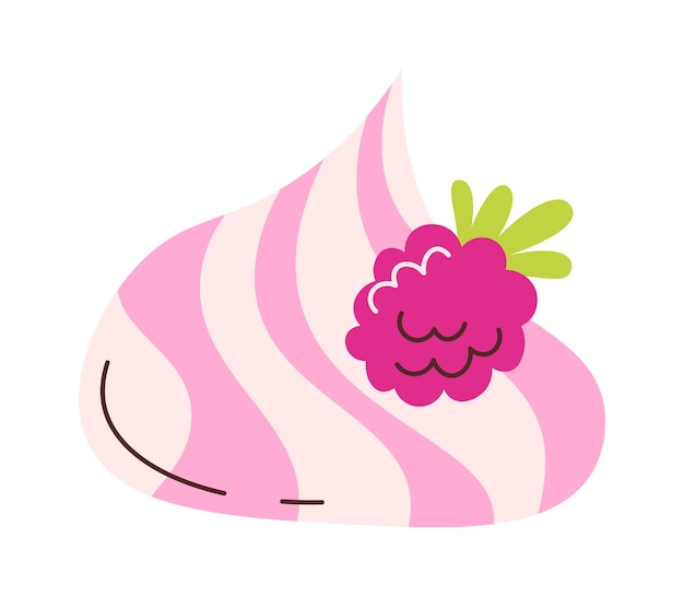 Cream With Raspberry