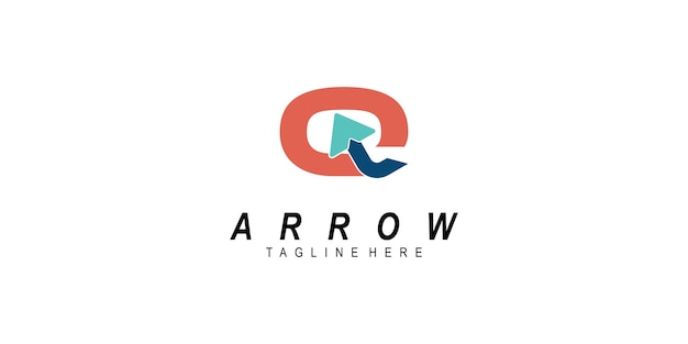 creative arrow logo design with combination letter a to z concept premium vector