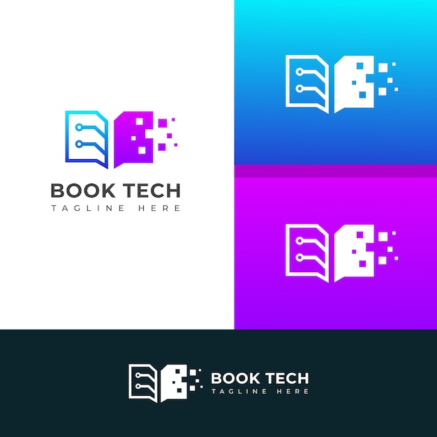 Creative Book tech logo design
