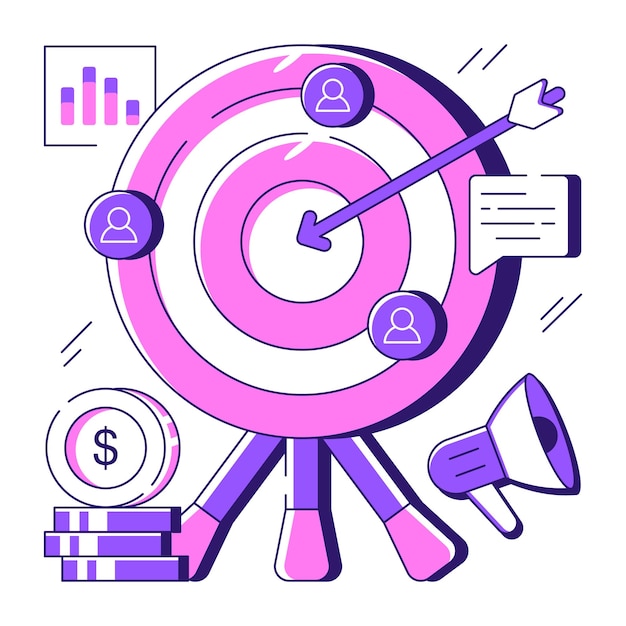 Creative design illustration of target