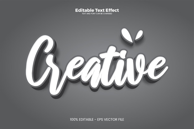 Creative editable text effect in modern trend style