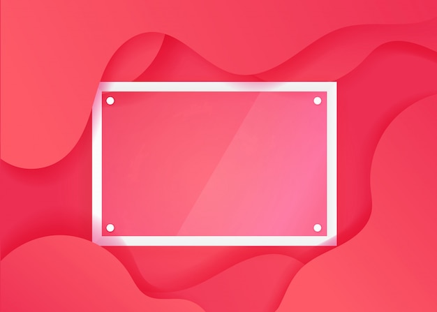 Creative fluid poster with glass transparent frame 