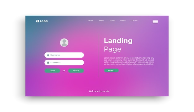 creative gradient background for a clean login experience