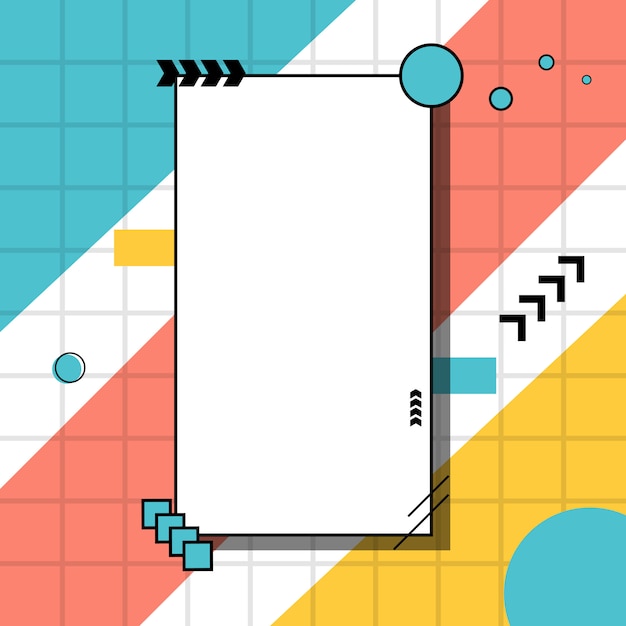Creative minimalist irregular geometric border background.