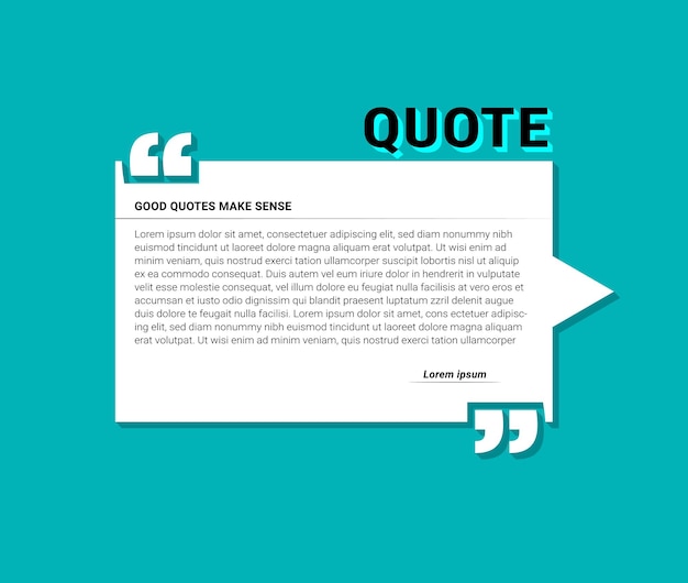 Creative modern material design quote template background vector