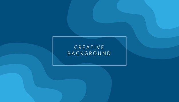 Creative waves blue background