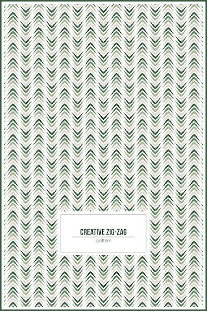 creative zigzag pattern with dark green gradient color