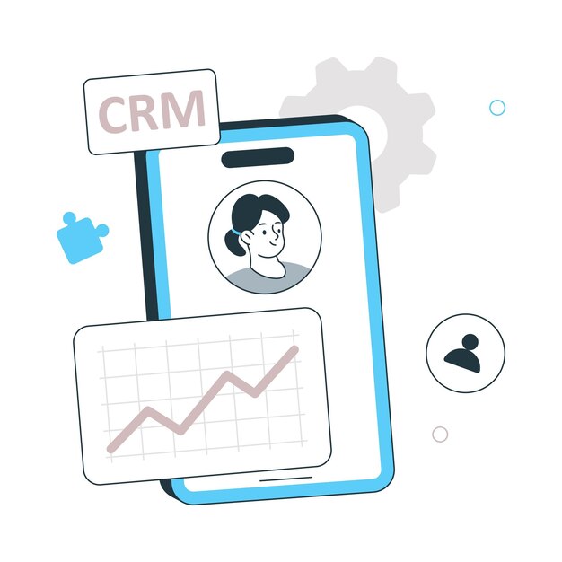 CRM Software Flat Style Design Vector illustration EPS 10 File